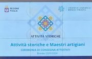 Premiazione Attività Storiche Puglia - Maestri Artigiani