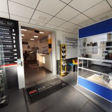 Il percorso di igienizzazione dei veicoli, in entrata ed uscita