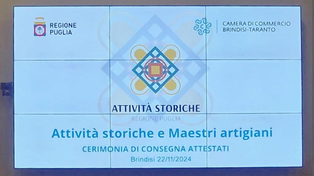 Premiazione Attività Storiche Puglia &#8211; Maestri Artigiani